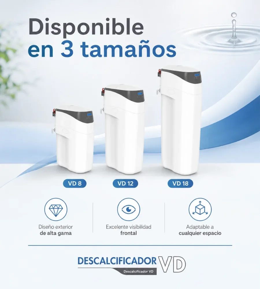 Descalcificador VD en sus tres tamaños