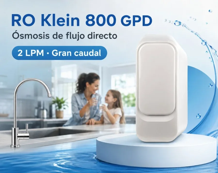 RO Klein 800 GPD junto al grifo de la cocina