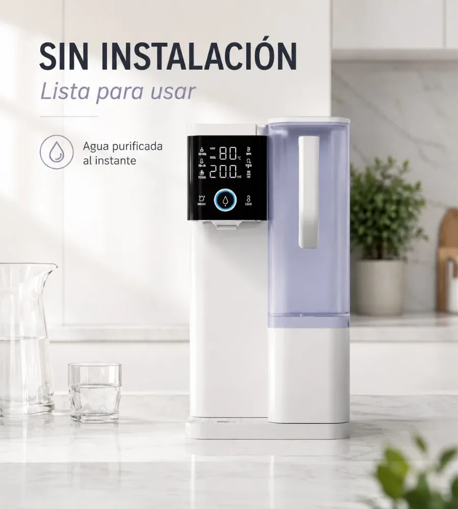 RO Moon en la encimera, listo para usar